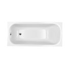 Schmidlin 2250-0005 Norm Classic 60" x 30" x 17 3/8" Glazed Titanium Steel Tub in White with Left Hand Drain, Intergrated Tile Flange on Back and Left Side