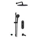Aquabrass ABSZSHOWERBOX02EBK Shower Faucet System in Electro Black (Rough Valve Sold Separately) 