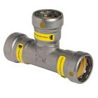 Mueller CP04087G Carbon Steel Press GAS Tee Reducing P x P x P, 1 1/2" x 1 1/2" x 3/4"