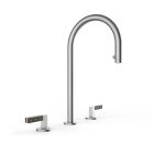 Davinci SRG731H151SN SRG Three Hole Mixer, 2 Mode Spray Pull Down Spray Kitchen Faucet in Satin Nickel