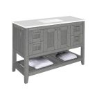 Lacava STL-F-48-52 Stile 47-1/2" W X 20-3/4" D X 34-1/4" H Free Standing Four Drawer Vanity Base Only in Silver Oak (Vanity Top Sold Separately)