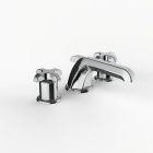 Davinci STR-AIR-100-PC Streamline Deck Mounted Three Hole Lavatory Faucet with Low Profile Spout with Cross Handles in Polished Chrome