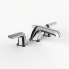 Davinci STR-STR-100-PC Streamline Deck Mounted Three Hole Lavatory Faucet with Low Profile Spout with Lever Handles in Polished Chrome