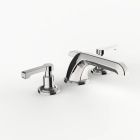 Davinci STR-ZEP-100-PN Streamline Deck Mounted Three Hole Lavatory Faucet with Low Profile Spout with Lever Handles in Polished Nickel