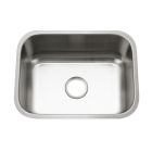 Houzer STS-1300-1 Eston 23-1/4" L x 17-1/2" W x 9" D Stainless Steel Undermount Single Bowl Kitchen Sink in Lustrous Satin