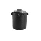 Charlotte Pipe SV228S-4 4" Spigot X FNPT Cast Iron Cleanout Ferrule with 3" Southern Raised Head Brass Plug in Black