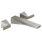 Delta Trillian™T3543LF-SS-PR-WL Two Handle Wall Mount Bathroom Faucet Trim in Lumicoat® Stainless (Rough Sold Separately)