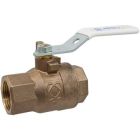 Nibco NL951K8 Bronze Ball Valve, Conv Port, Lever Handle, 3/4" NPT Female