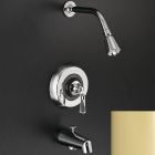 Kohler T6213-4-PB Flair Lever Rite-Temp Pressure-Balancing Bath & Shower Faucet Trim With Lever Handle in vibrant polished brass