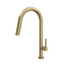 Rohl TE55D1LMAG Tenerife 1.75 GPM Single Hole Pull Down Kitchen Sink Faucet with C-Spout in Antique Gold