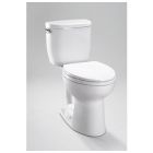 Toto CST243EF#01 Entrada Two-Piece Round 1.28 GPF Universal Height Toilet in Cotton White
