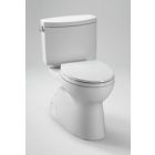 Toto CST474CEFG#01 Vespin II Two-Piece Elongated 1.28 GPF Universal Height Skirted Design Toilet with CEFIONTECT in Cotton White