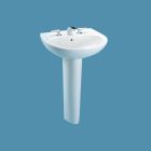 Toto LPT241.4G#01 Pedestal Lavatory 4 Inch Centerset with SanaGloss In Cotton White