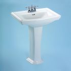Toto LPT780.8#01 Pedestal Lavatory Faucet Holes on 8 Inch Centers-in Cotton White