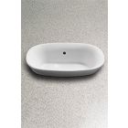 Toto LT480G#01 Maris Oval Semi-Recessed Vessel Bathroom Sink with CEFIONTECT in Cotton White