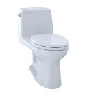 Toto MS854114EG#01 Eco UltraMax® One-Piece Elongated 1.28 GPF Toilet with CEFIONTECT in Cotton White