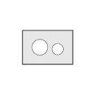 Toto YT830#WH Push Plate With Glass Face Plate- In White (ROUND)