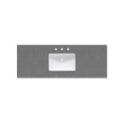 Fairmont Designs TQ2-S4922SG8 49" L X 22-1/4" W Widespread Rectangular Three Holes Vanity Top Only with Backsplash in Spectre Gray (Vanity Base Sold Separately)