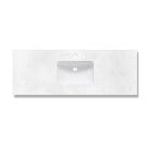 Fairmont Designs TQ2-S6122CQ8 61" W X 22-1/4" L X 3/4" H Single Bowl Vanity Top with 8" Widespread Faucet Holes in Carrera Quartz (Undermount Sink Sold Separately)