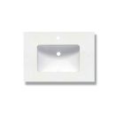 Fairmont Designs TQ-S3022BZ1 30-3/8" W X 22" L X 2" H Single Hole Vanity Top in Blizzard (Undermount Sink Sold Separately)
