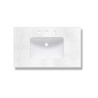 Fairmont Designs TQ-S3622CQ8 36-3/8" W X 22" L X 2" H Vanity Top with 8" Widespread Faucet Holes in Carrera Quartz (Undermount Sink Sold Separately)