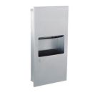 Gamco TW-8 Recessed Coverall Mini-Towel Dispenser and Waste Receptacle Combination, 2 Gallon. (7.6 L) - (Model #: tw-8)