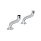Rohl U.6386APC Perrin and Rowe Extended Deck Pillar Unions in Polished Chrome