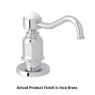Rohl U.6995-IB 3 5/8" Deck Mounted Traditional Soap Dispenser in Italian Brass