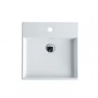 WS Bath 46.01 Unlimited 18" L X 18" W WG Wall Mount or Counter Top Vessel Sink in White with Single Faucet Hole