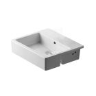 Duravit 0314550060 Vero 21-5/8" L X 18-1/2" W X 6-3/4" H Rectangular Drop-In Semi Recessed Bathroom Sink with Overflow and No Faucet Hole in White