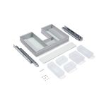 Robern VADRAWER24P Slim Drawer Insert, 22-3/16" W X 3-3/4" H X 15-3/8" D, Plumbing Drawer, Use in 24" Drawer