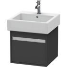 Duravit KT668504949 Ketho 17.75" L X 17.38" W X 16.13" H Wall-Mount Vanity BAse Only in Graphite (Vanity Top Sold Separately)