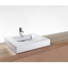WetStyle VC24-O-8-MB-GA Above Counter Sink 24" L X 22" W X 4" H in White True High Gloss with Matte Overflow, 3 Holes 8" CC