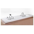 Wetstyle VCS72-O-1-SB-MA Cube 72" L X 22" W X 2" H Lavatory Sink with Overflow in White Matte