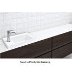 Wetstyle VLBQS18-O-1-NT-GA  Lab 1 Hole Drop-In Bathroom Sink 18" L X 12" W X 1.5" H in White True High Gloss (Faucet and Vanity Sold Separately)