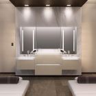 Robern VM30H2D21P16N Cartesian 30-1/8" W X 15" H X 21-3/4" D Wall Mounted Vanity Base with Plumbing Drawer in Matte Sand (Vanity Top and Side Kits Sold Separately)