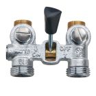 Watts 0006364, 2M2-SC, 0.5" Satin Chrome Duo-Cloz Manual Washing Machine Water Shutoff Valve, Copper Straight Adapters For Male Npt Or Solder
