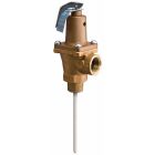 Watts 0556016, LF40XL-150210, 0.75" Lead Free Brass Automatic Reseating T and P Relief Valve, 150 psi, 210 degree F, Test Lever, 5" Extension Thermostat