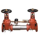 Watts 0111838, 757DCDA-OSY-CFM, 3" SS Double Check Detector Assembly Backflow Preventer, OSY Shutoff Valves, Cubic Feet Meter