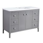 Dickson WD4821-7D-GY Dorado 48" L X 21-1/2" W" X 34" H Vanity with 7 Drawers in Gray