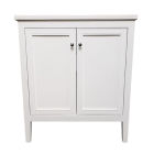 Dickson WH3018-D-W Hydrus 30" L X 18" W Floor Mounted Vanity Base with One U Style Drawer and Two Doors in White (Vanity Top Sold Separately)