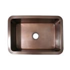 Whitehaus WH3020COUM-OBS Copperhaus 3-1/2" Center Drain Rectangular Undermount Sink with Smooth Texture