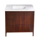 Dickson WN3621-4DL-C Nash 36" L X 21-1/2" W X 33" H Vanity with 4 Drawers Left in Cafe