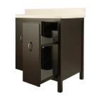 Dickson WR3621-2D-E Rigel 36" L X 21-1/2" W X 33" H Vanity with 2 Glass Drawers in Double Espresso