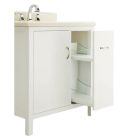 Dickson WR3621-2D-W Rigel 36" L X 21-1/2" W X 33" H Vanity with 2 Glass Drawers in White
