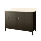 Dickson WR4821-4D-E Rigel 48" L X 21-1/2" W X 33" H Vanity with 4 Glass Drawers in Double Espresso