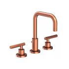 Newport Brass 1400L/08A East Square Double Handle Widespread Lavatory Faucet With Metal Lever Handles in Antique Copper