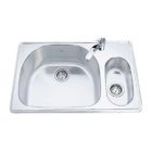 Kindred X2233/85ML/1E 33 X 22 Inch Double Bowl 1 Hole Self Rimming Kitchen Sink