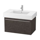 Duravit XL605207272 X-Large 31.5" L X 18.38" W X 17.63" H Single Drawer Wall Mounted Vanity Base Only in Dark Brushed Oak (Vanity Top Sold Separately)
