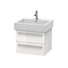 Duravit XL634406969 X-Large 21.63" L X 17.5" W X 17.63" H Two Drawer Wall Mounted Vanity Base Only in Walnut Brushed (Vanity Top Sold Separately)